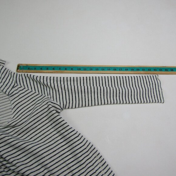 Calvin Klein Striped Hoodie Sweatshirt Womens Sz L Black/White Lightweight - Picture 10 of 10